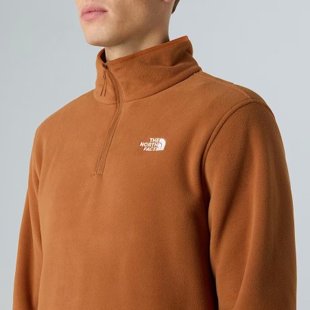 The North Face Polaire à col zippé Glacier pour homme - BURNT UMBE