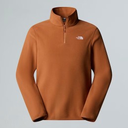 The North Face Polaire à col zippé Glacier pour homme - BURNT UMBE
