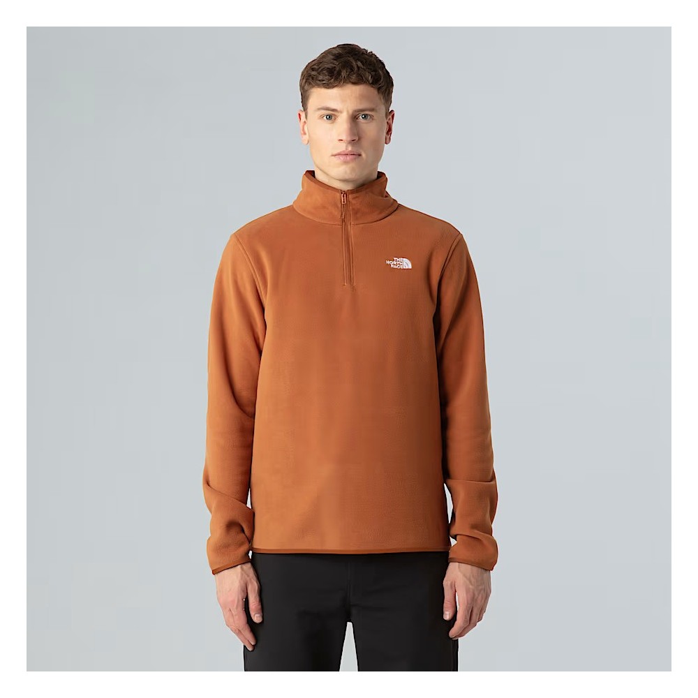 The North Face Polaire à col zippé Glacier pour homme - BURNT UMBE