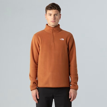 The North Face Polaire à col zippé Glacier pour homme - BURNT UMBE