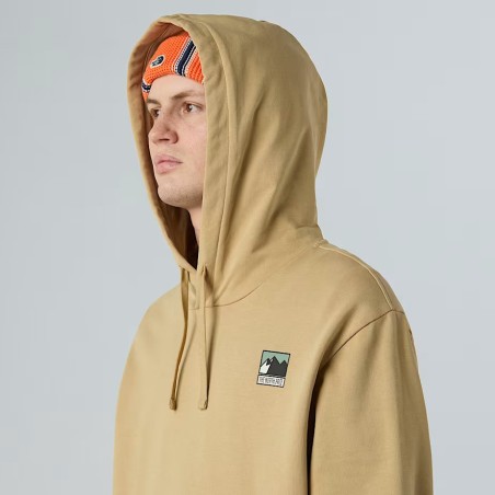 The North Face Sweat à capuche décontracté Mountain Logo pour homme KHAKI STONE
