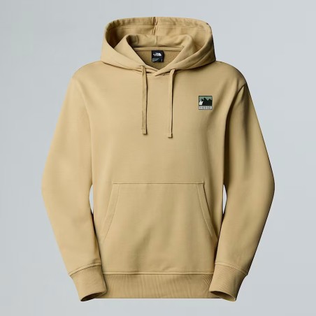 The North Face Sweat à capuche décontracté Mountain Logo pour homme KHAKI STONE