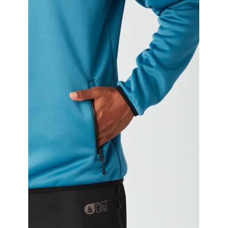 PICTURE Sweat à capuche technique homme PARK TECH - SERENITY BLUE