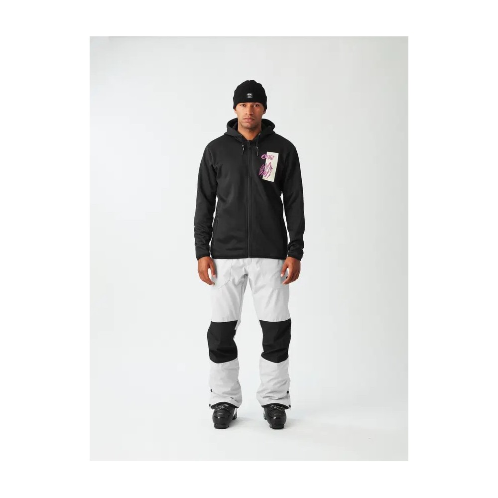 PICTURE Sweat à capuche technique zippé homme PARK - BLACK