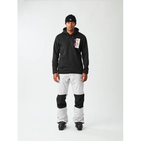 PICTURE Sweat à capuche technique zippé homme PARK - BLACK