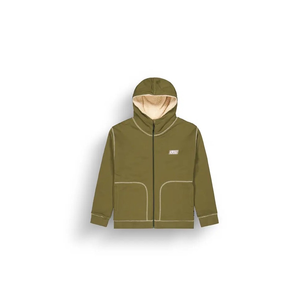 PICTURE Sweat à capuche zippé femme BASEMENT PLUSH - TOBACCO