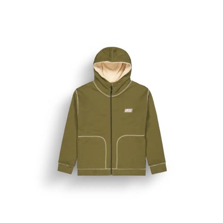 PICTURE Sweat à capuche zippé femme BASEMENT PLUSH - TOBACCO