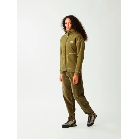 PICTURE Sweat à capuche zippé femme BASEMENT PLUSH - TOBACCO