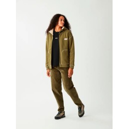 PICTURE Sweat à capuche zippé femme BASEMENT PLUSH - TOBACCO