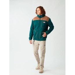 PICTURE Sweat à capuche homme zippé BASEMENT PLUSH - DEEP WATER