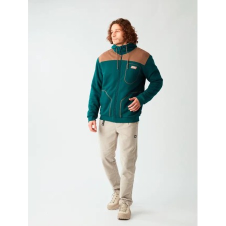 PICTURE Sweat à capuche homme zippé BASEMENT PLUSH - DEEP WATER