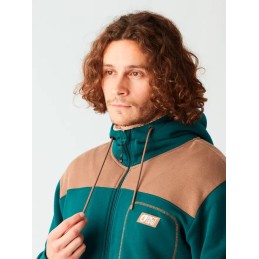 PICTURE Sweat à capuche homme zippé BASEMENT PLUSH - DEEP WATER