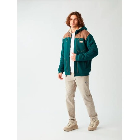 PICTURE Sweat à capuche homme zippé BASEMENT PLUSH - DEEP WATER