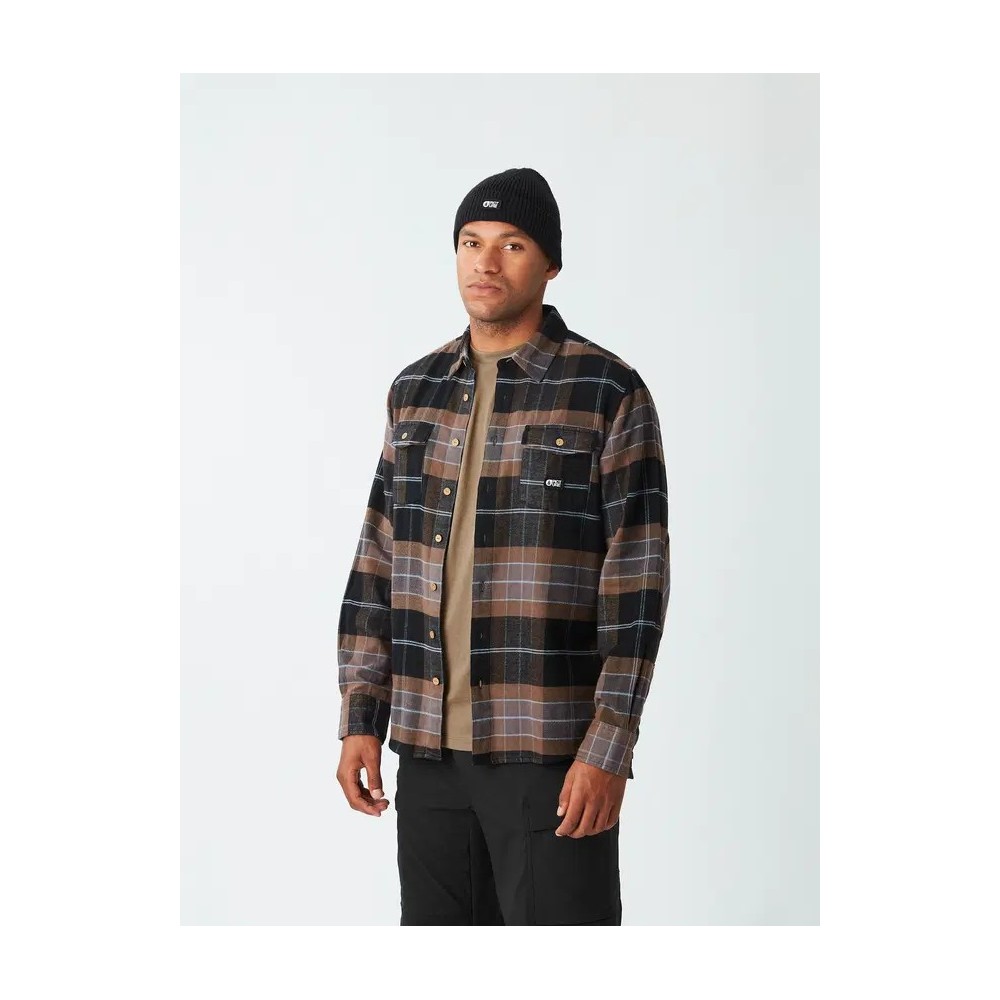 PICTURE Chemise à carreaux homme HILLSBORO - SHITAKE