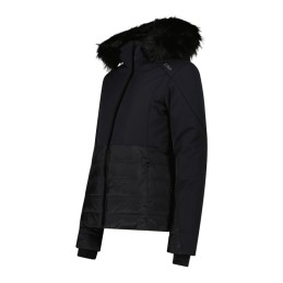 CMP WOMAN JACKET ZIP HOOD - BLACK
