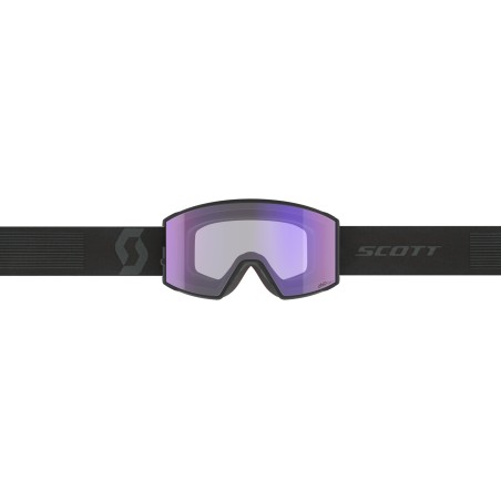 SCOTT Masque de ski REACT - MINERAL BLACK AMP LS BLUE CHROME S2-4