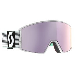 SCOTT Masque de ski REACT - WHITE MINT GREEN AMP LAVENDER CHROME S3
