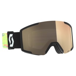 SCOTT Masque de ski SHIELD LS - BLK NEON YELLOW AMP LS BRONZE CHROME