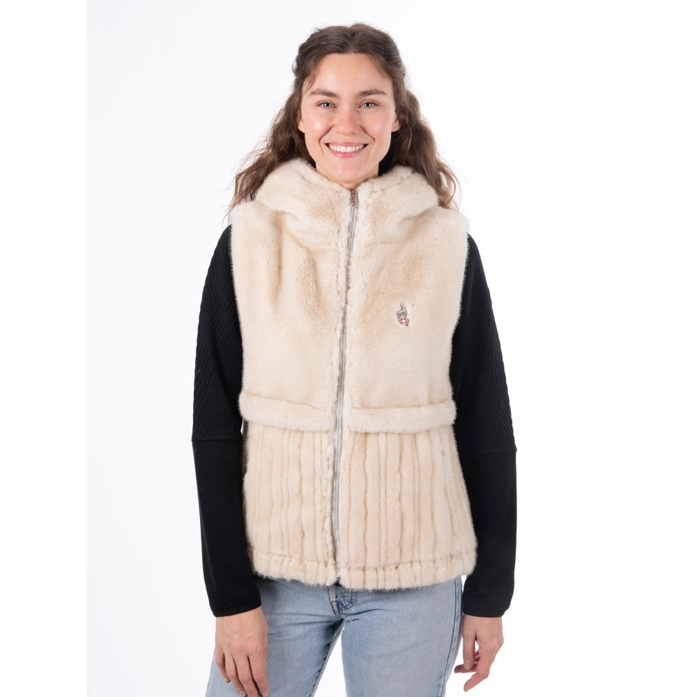 AULP veste sans manche CAMIL FAUSSE FOURRURE Femme - SWANN