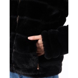 AULP veste CAPPA FAUSSE FOURRURE Femme - BLACK