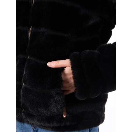 AULP veste CAPPA FAUSSE FOURRURE Femme - BLACK