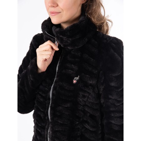 AULP veste CAPPA FAUSSE FOURRURE Femme - BLACK