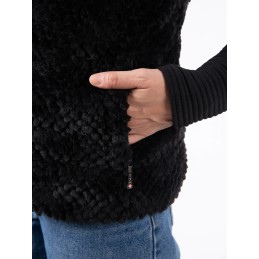 AULP Veste CAROL FAUSSE FOURRURE - BLACK LEO