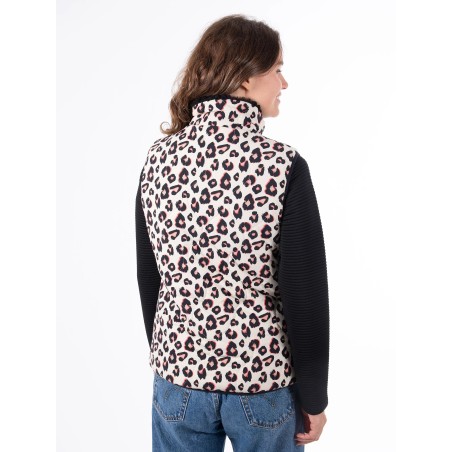 AULP Veste CAROL FAUSSE FOURRURE - BLACK LEO