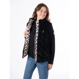 AULP Veste CAROL FAUSSE FOURRURE - BLACK LEO
