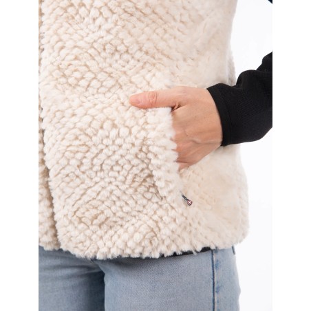 AULP Veste CAROL FAUSSE FOURRURE - SWANN BLACK