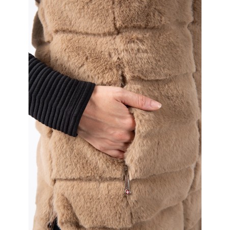AULP Veste CARRA FAUSSE FOURRURE - TAUPE