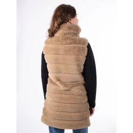 AULP Veste CARRA FAUSSE FOURRURE - TAUPE
