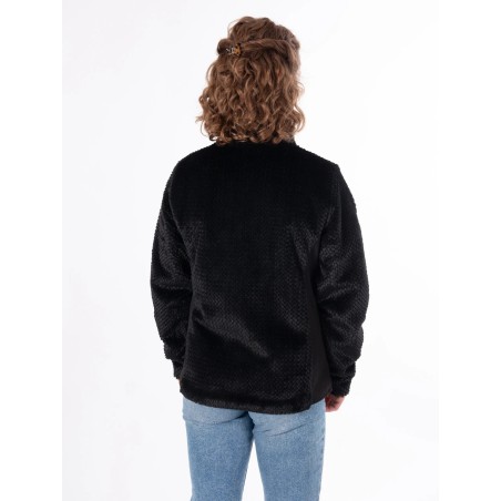 AULP Veste CELIN FAUSSE FOURRURE - BLACK