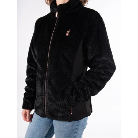 AULP Veste CELIN FAUSSE FOURRURE - BLACK