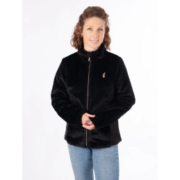 AULP Veste CELIN FAUSSE FOURRURE - BLACK