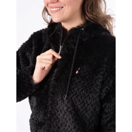 AULP Veste CORAH FAUSSE FOURRURE BLACK