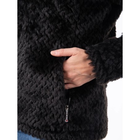 AULP Veste CORAH FAUSSE FOURRURE BLACK