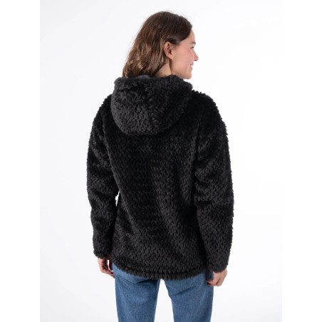 AULP Veste CORAH FAUSSE FOURRURE BLACK