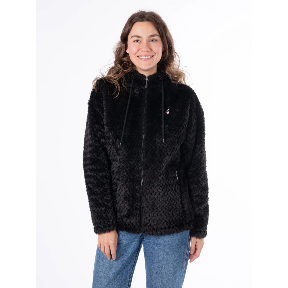 AULP Veste CORAH FAUSSE FOURRURE BLACK