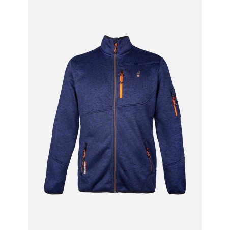 AULP Veste maille chinée NAVOY - NAVY