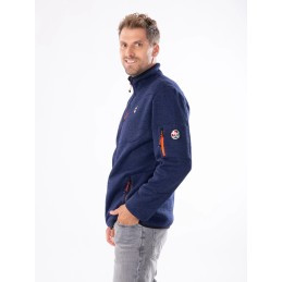 AULP Veste maille chinée NAVOY - NAVY