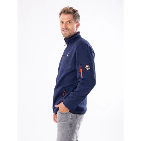 AULP Veste maille chinée NAVOY - NAVY