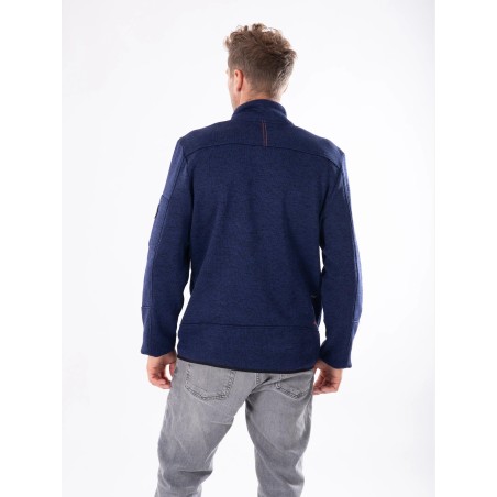 AULP Veste maille chinée NAVOY - NAVY