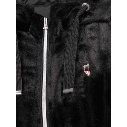 AULP Veste sans manche VAGUE FAUSSE FOURRURE - BLACK