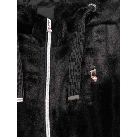 AULP Veste sans manche VAGUE FAUSSE FOURRURE - BLACK