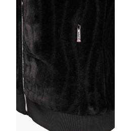 AULP Veste sans manche VAGUE FAUSSE FOURRURE - BLACK