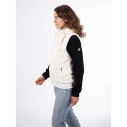 AULP Veste sans manche VAGUE FAUSSE FOURRURE - SNOW