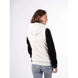 AULP Veste sans manche VAGUE FAUSSE FOURRURE - SNOW