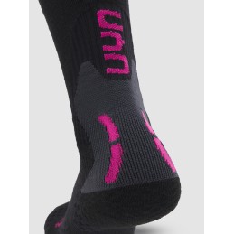 UYN Chaussettes de ski SKI ONE ALPINE MERINO - BLACK/PINK