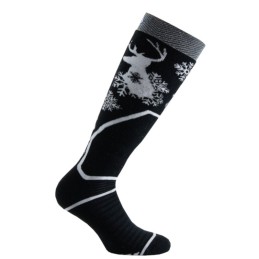 THYO chaussettes GLAM CERF - NOIR/ARGENT